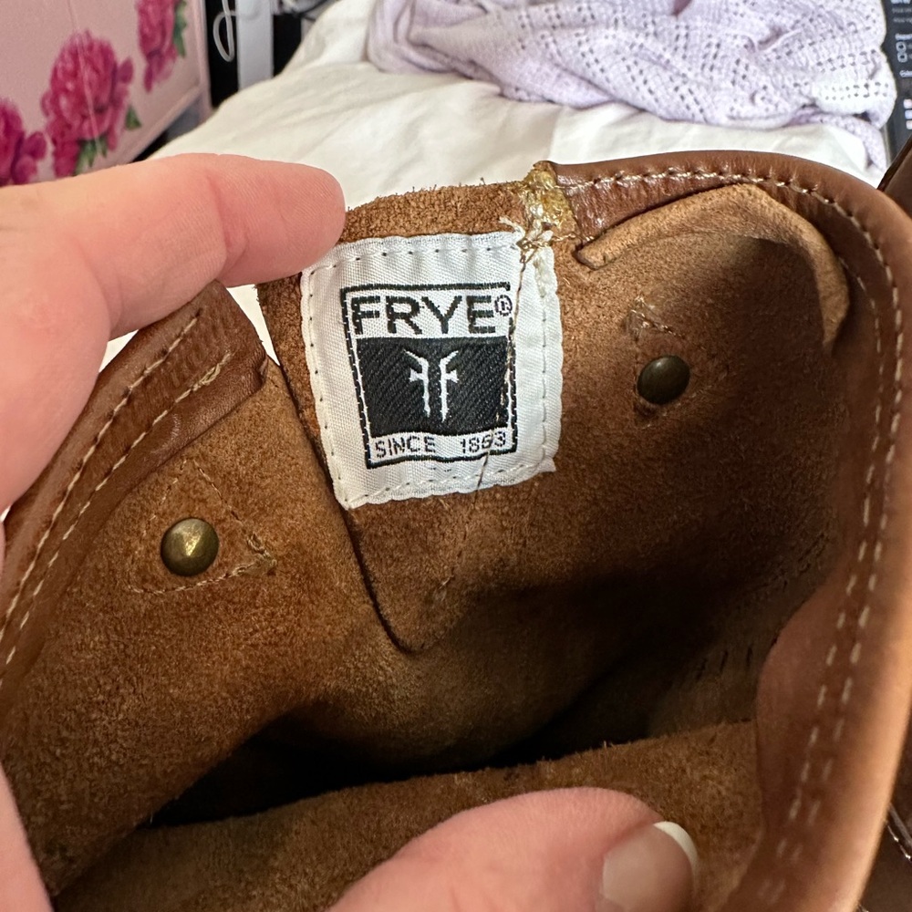 Brown  leather boots